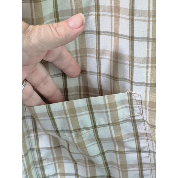 George Mens 3XL Plaid Button Down Shirt Short Sleeve Casual Western 325 - Picture 3 of 15